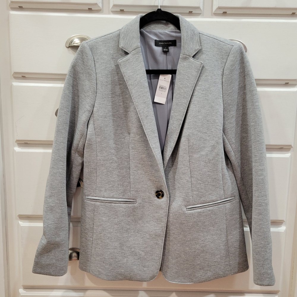NWT Ann Taylor Grey Blazer